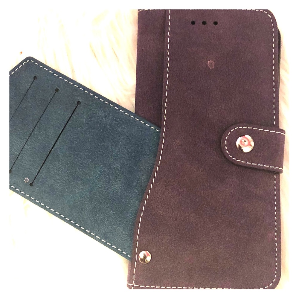 Purple iPhone 6s plus/ 6plus case with wallet